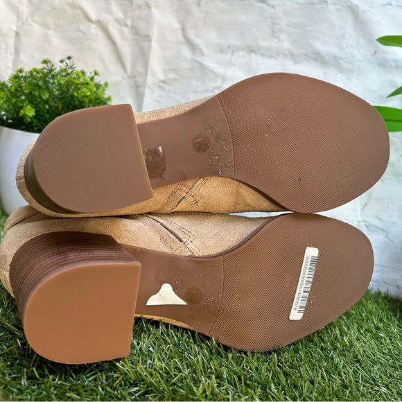 Tory Burch nude Suede Leather boots booties Size 8.5 - Picture 14 of 16